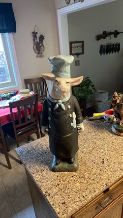 Vintage Pig Chef Statue
