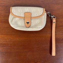 Dooney & Burke Signature Flap Wristlet 