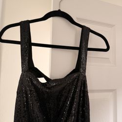 Black sequin Maxi Party Dress