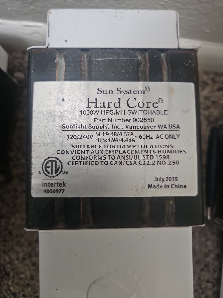 Sun System  Hard Core Ballast