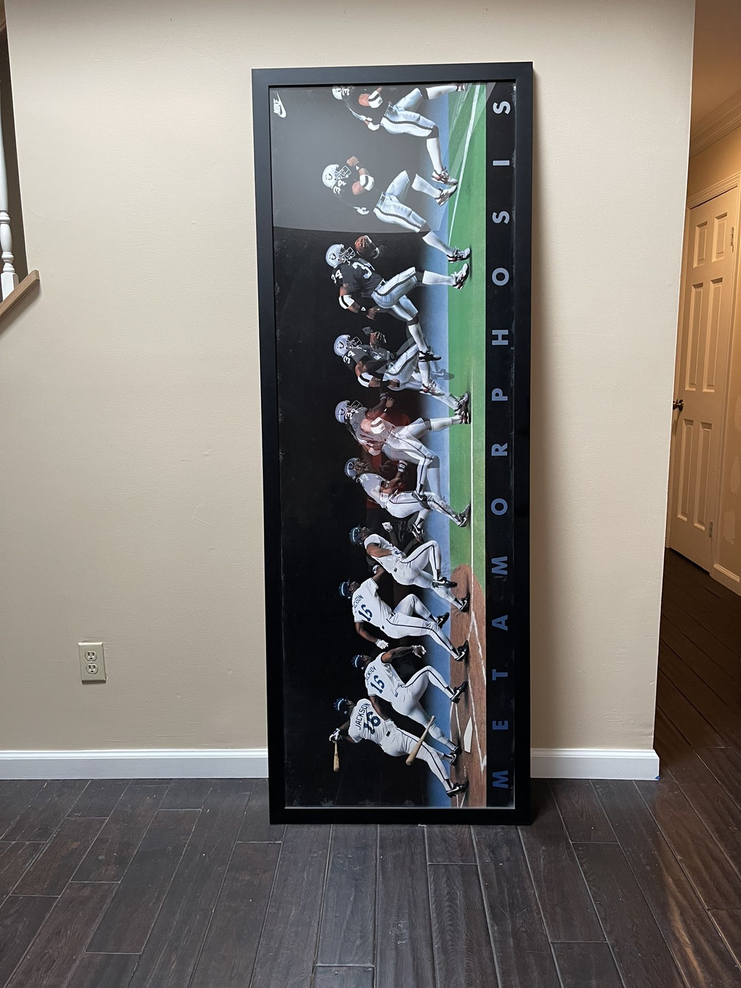Vintage BO JACKSON Poster Metamorphosis W/Frame