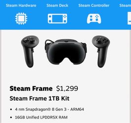 Steam Frame 1tb with power cable
