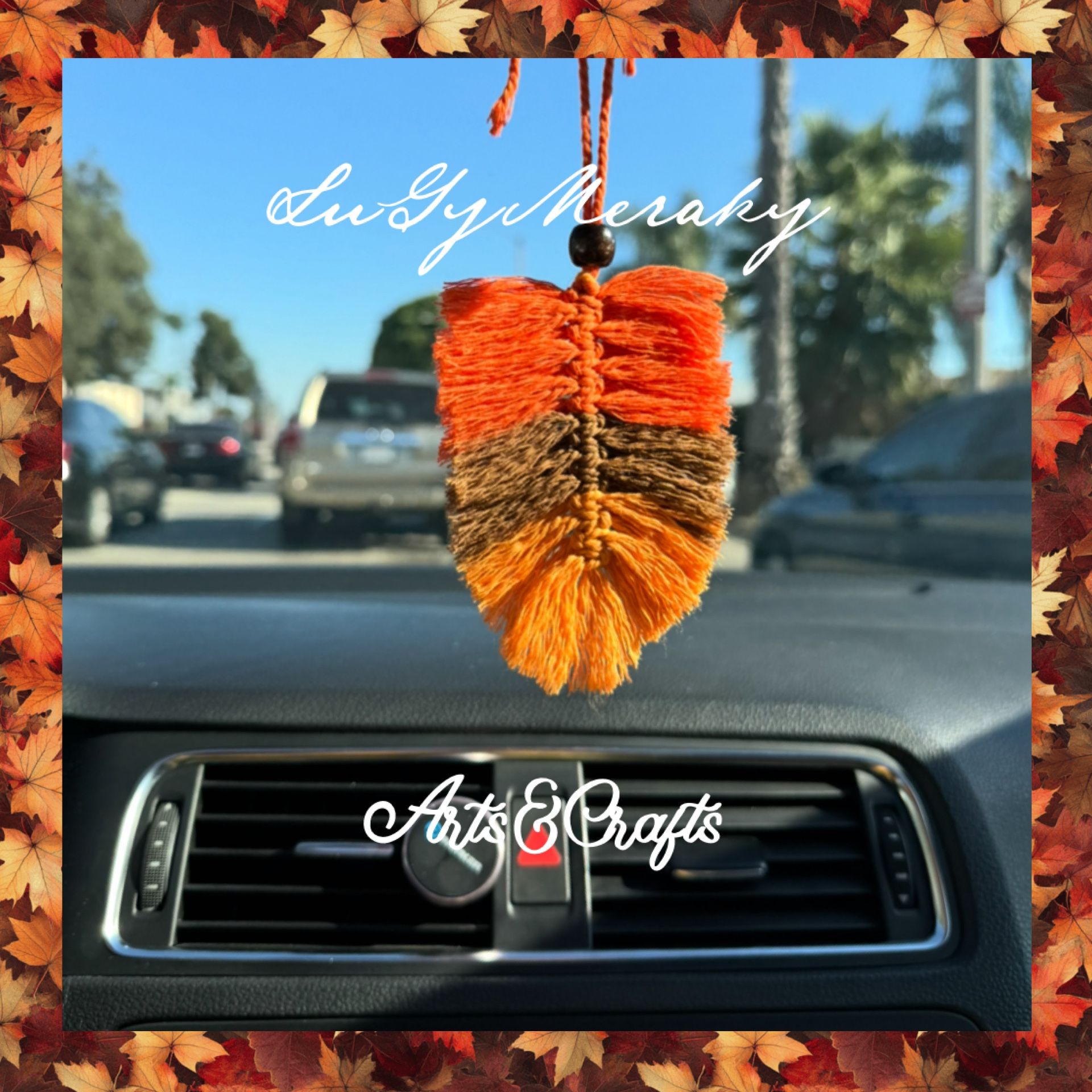 Car feather Ornament (cinnamon)