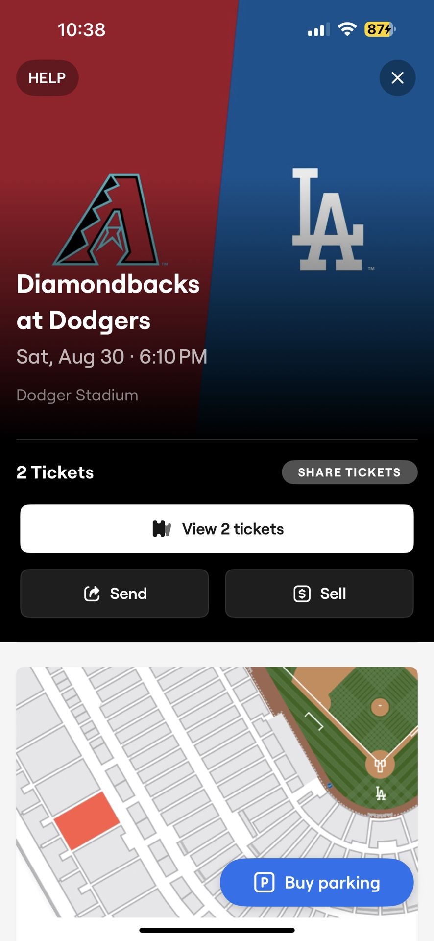 Dodgers vs Diamondbacks 8/30 @6:10