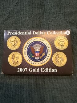 United States mint 2007 presidential dollars gold edition