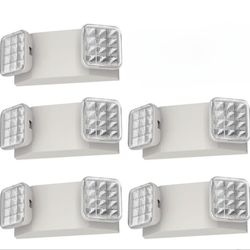 SPECTSUN 5 Pack Emergency LED Light White, Commercial Emergency Light NIB