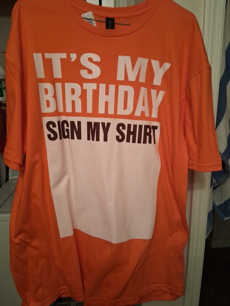 XL Orange  Happy  Birthday  Women's  t- shirt 