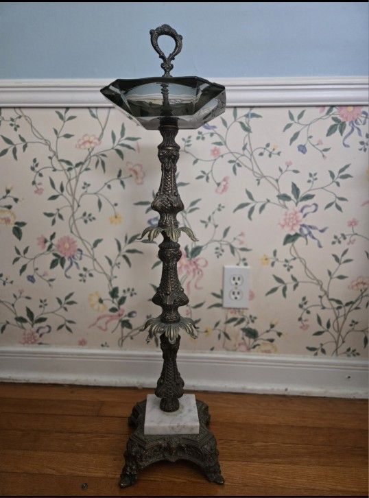 Vintage Brass Ash Tray Stand