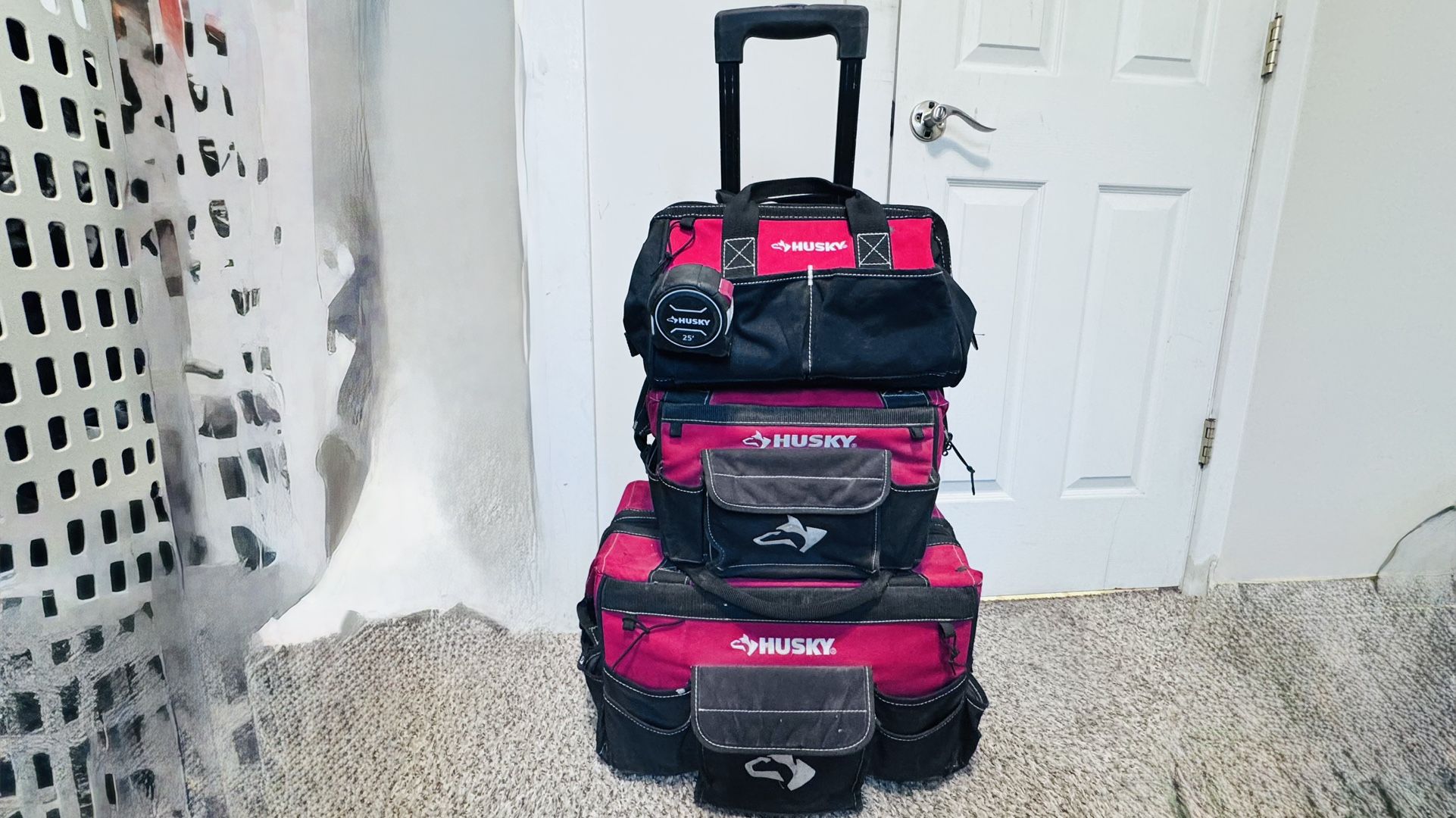 Husky Tool Bags Kit On Wheels 18” Wide