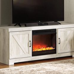 New Ashley Furniture TV Stand With Fireplace 