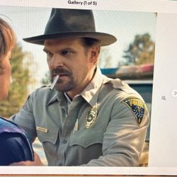 Stranger Things Chief Hopper Hawkins High-Quality Police  Sheriff Shirt Halloween Costume