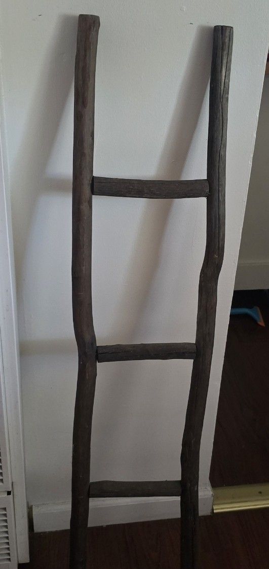 BEAUTIFUL FARMHOUSE LADDER DECORATIVE AND USEFUL YOU CAN PUT BLANKET ON IT VERY BEAUTIFUL $15 OR BEST OFFER