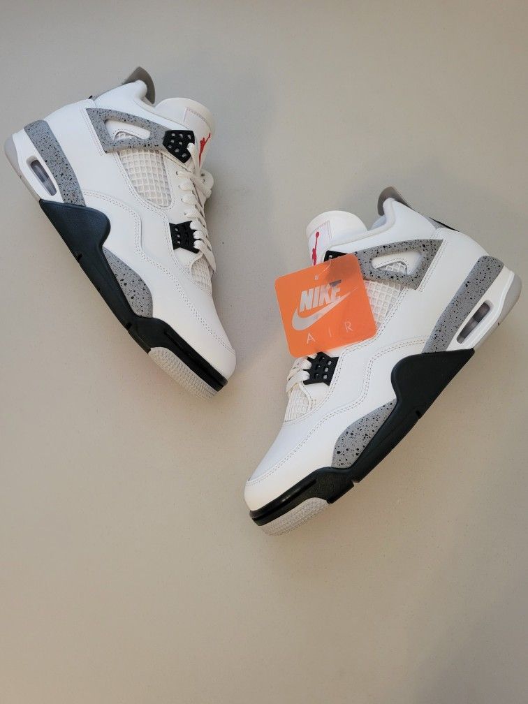 Air Jordan 4 White Cement OG Retro ✅️ Size 9.5 Men's 🆕️ DS Brand New, 100% Authentic Guaranteed 👌🏼Nike AJ4 IV 🔥🔥🔥