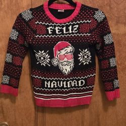 Feliz Navidad Boys Size 8 Holiday Sweater