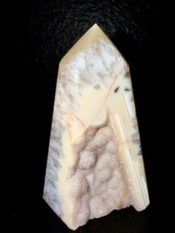 Pink Amethyst Druzy Crystal Tower 