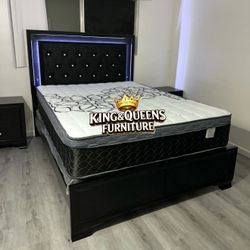 New Queen Bed Frame With Matress 
