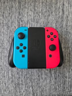 Nintendo Switch Joy-con Neon Blue & Red with joy-con comfort grip