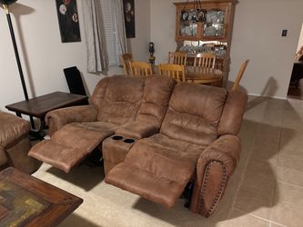 Double Recliner Loveseat with Console