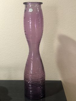 Vidrios San Miguel HUGE 100% Recycled Purple Glass Bottle 22.5” H