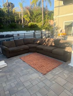 Used custom sofa sectional greys/brown neutral color