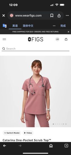 Scrub Top And Pants Mauve