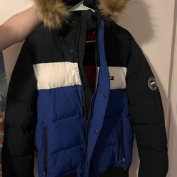 Tommy Jacket - New - Arctic Quilted Snorkel Bomber Jacket Navy Red White