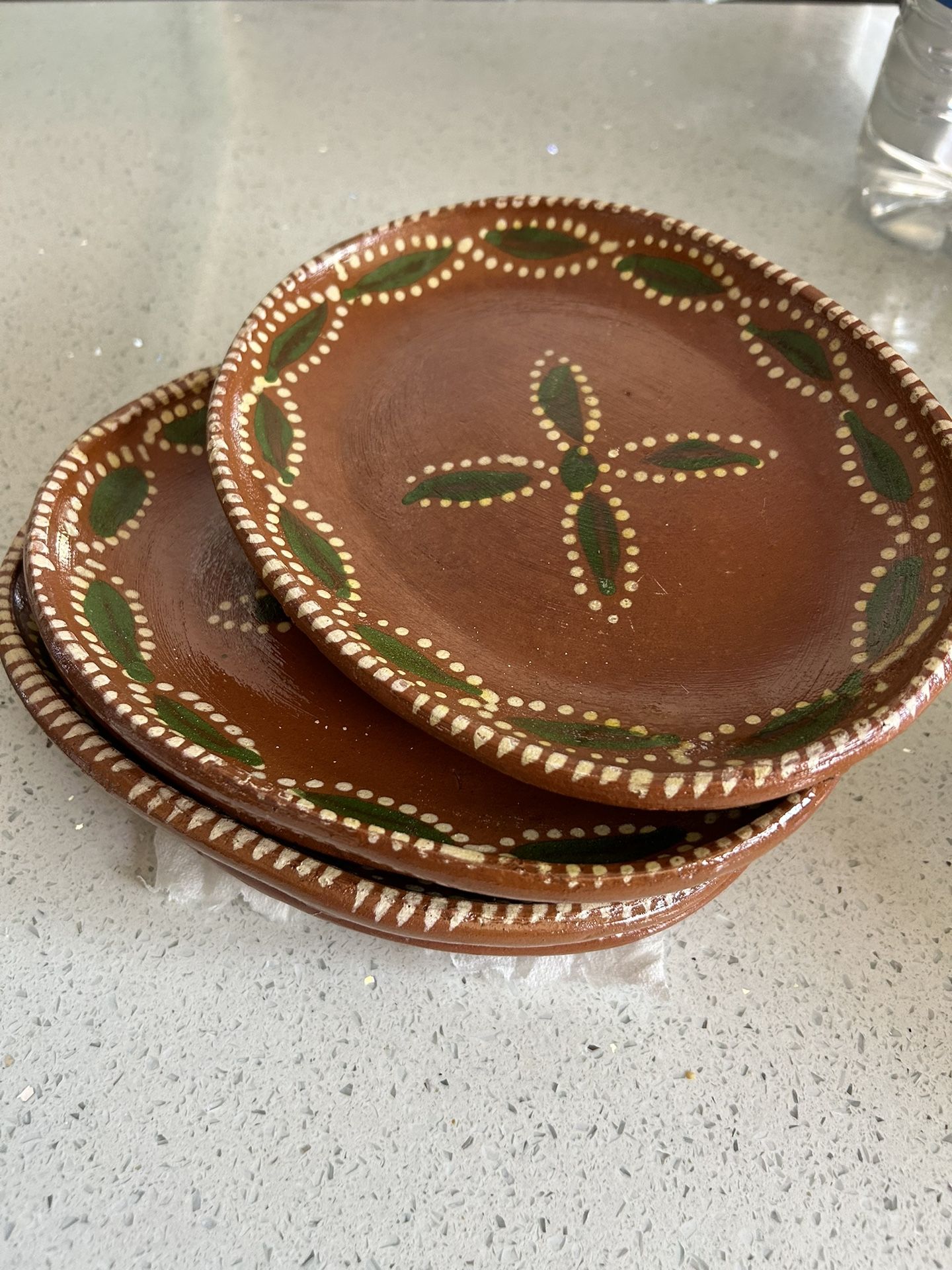 5 Platos De Barro