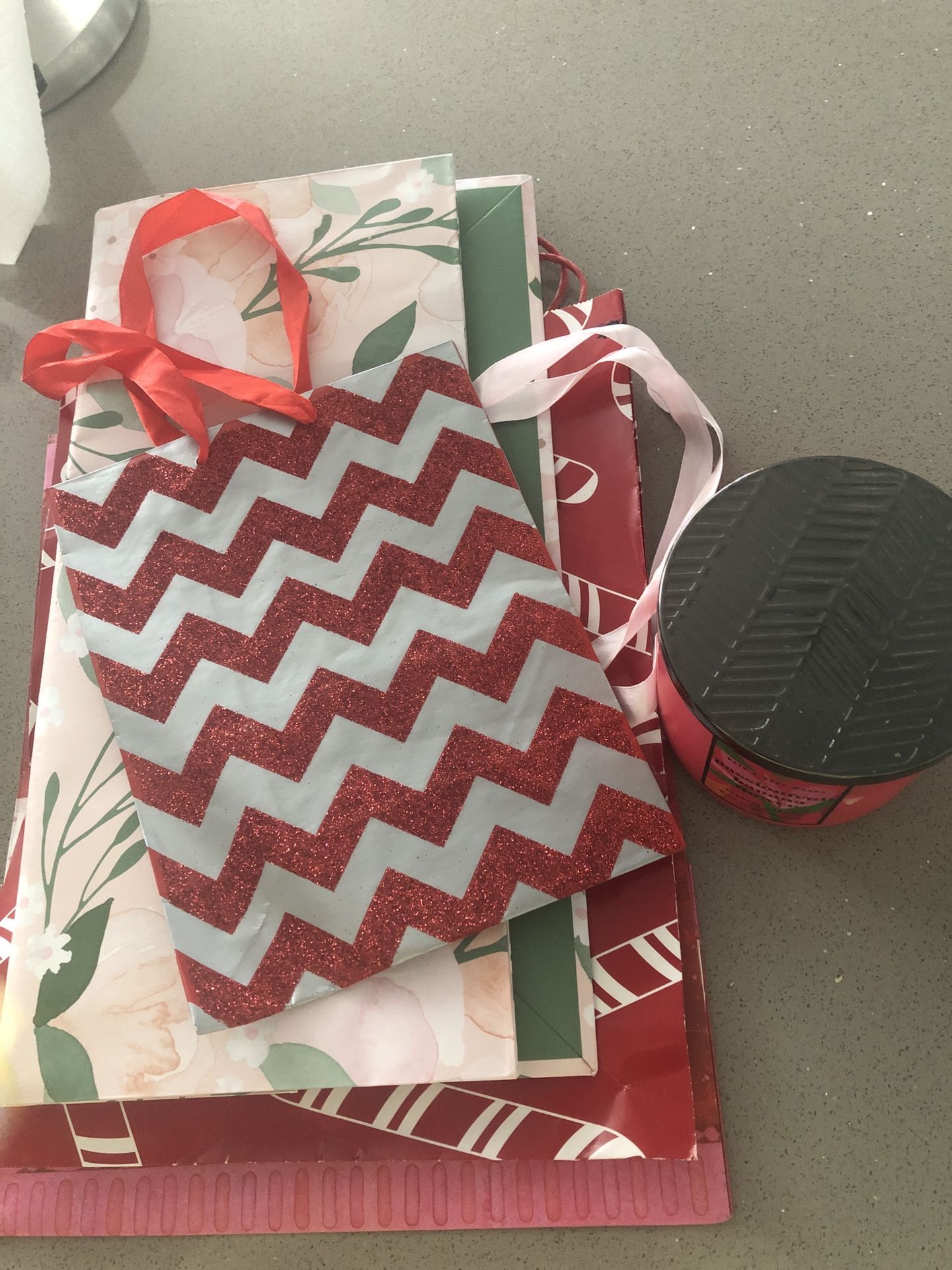 Half Used Candle And Gift Bags