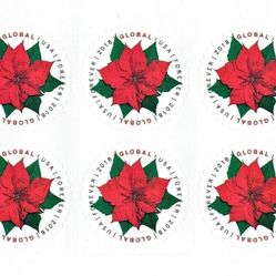 1000 Global Poinsettia Forever Stamp