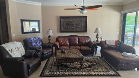Leather Living Room Furniture Set