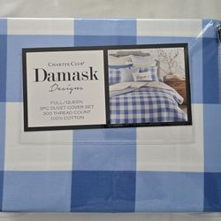 Full/Queen 3pc Duvet Cover  Set  300 tread Count 100%cotton