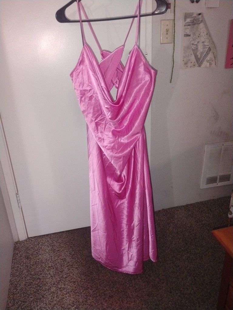 Pink Silk Dress 