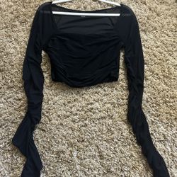 Women’s mesh cropped blouse 