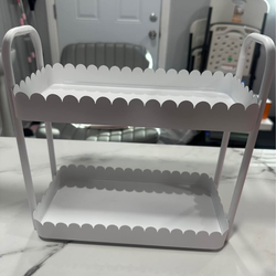 White two tier organizer