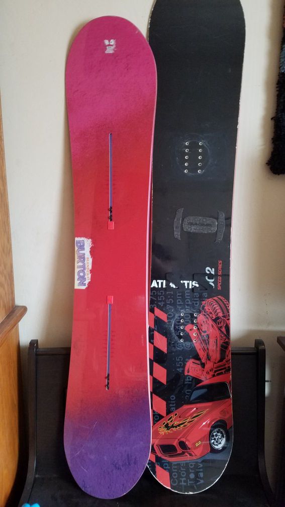 Snowboards and bag