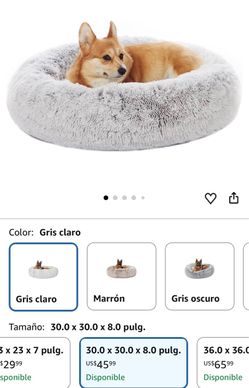 Round Fluffy Plush pets Bed- cama para mascotas