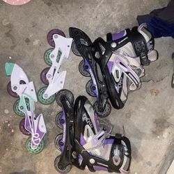 Kids Roller Blades And Replacement Blades, Size 6 