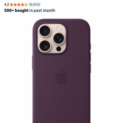 Apple iPhone 16 Pro Max Silicone Case Plum MagSafe
