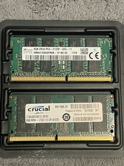 16GB DDR4 - 2133 1.2v DR x8 SOD (2x8)