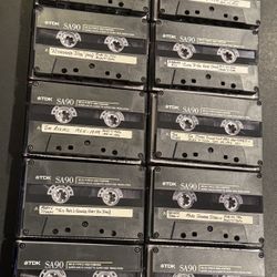 Lot of (10) used TDK SA 90 High Bias Type II Cassette Tapes.   Tabs removed! Sold as blanks. Look very clean, could be reused for blank tapes if the r