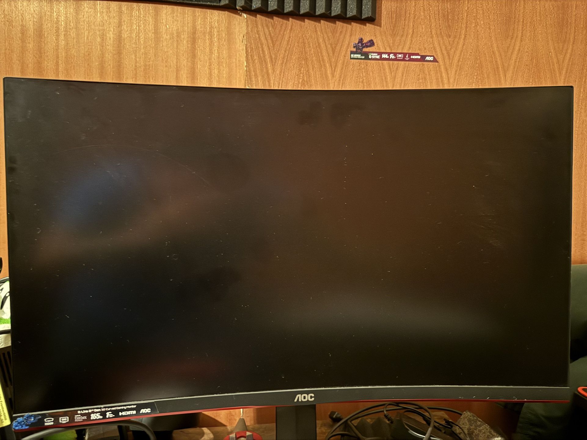 Curvo Gaming Monitor Color Negro32 Pulgadas 165 Hz 1 Ms Marca AOC.