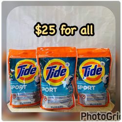 (3) Tide Power•Pods Sport 18 XL capsules each bag