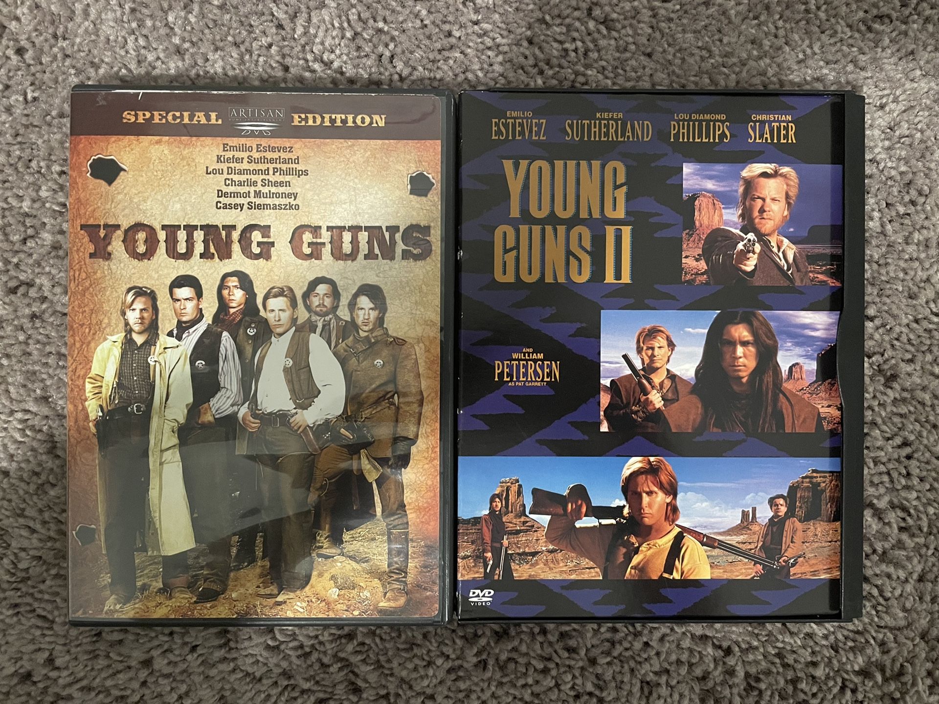 Young Guns 1 and 2 dvds (READ DESCRIPTION)