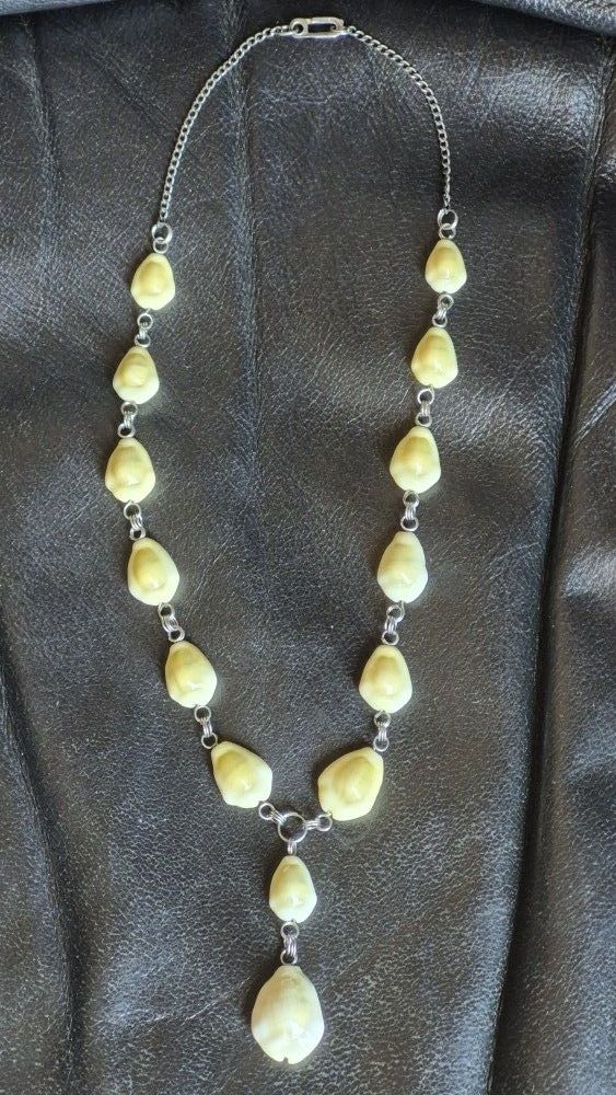 Antique 1920s Cowrie Seashell Necklace