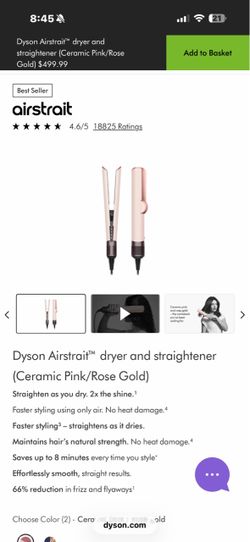 Dyson Airstrait (ceramic pink/Rose gold)