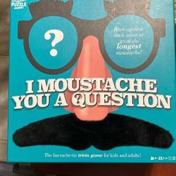 I Moustache You A Question… A New trivia game for kids and adult adults Brand new!!!