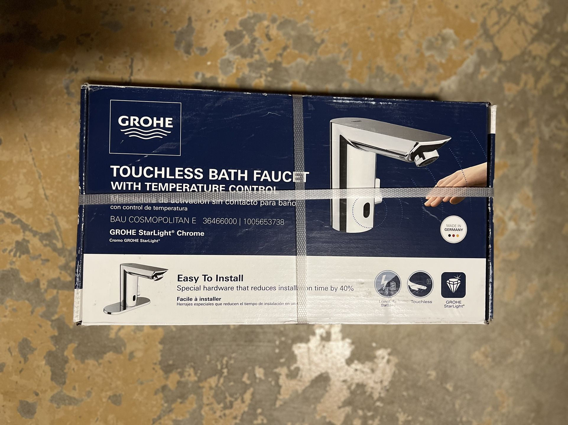 NEW GROHE Bau Cosmopolitan Touchless Bathroom Faucet E(contact info ...