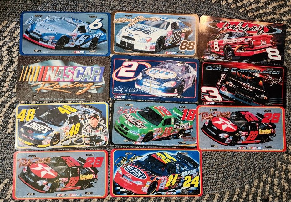 NASCAR Racing License Plates Qty 10