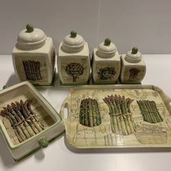 Kathryn White Treasure Craft Canisters set of 6