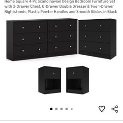 4 Piece Dresser Set